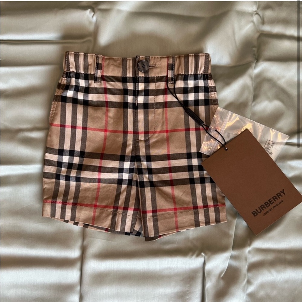 Burberry plaid shorts 6 months BRAND NEW